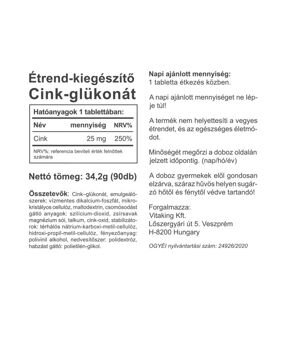 Zinc Gluconate 25 Mg Vitaking - 90