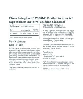 Strawberry D3-Vitamin 2000NE - 210