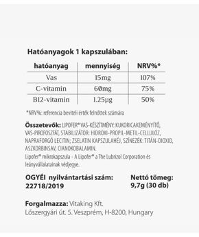 VitaFer® Caps Liposomal Iron Product - 30