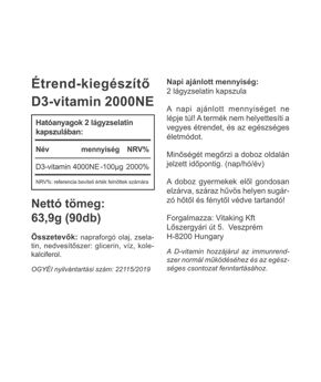 Vitamin D3 2000NE - 90