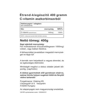 Ascorbic Acid Powder - 400g