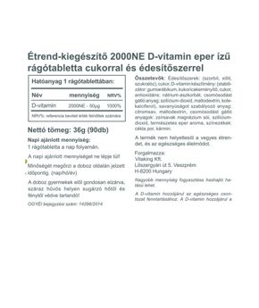 Strawberry D3-Vitamin 2000NE - 90